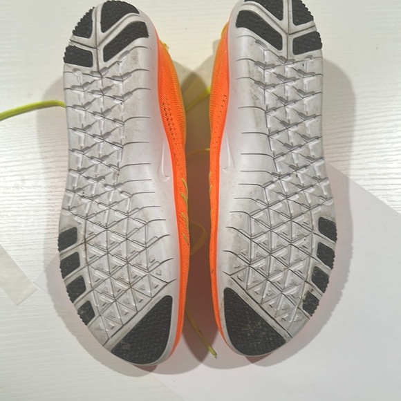 Nike Free Bright‎ Orange and Neon Yellow Sneakers - Picture 4 of 5